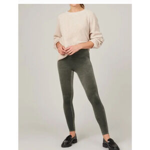 NEW~Spanx‎ Velvet Core Shaping Leggings Pant in Dark Palm~ XS